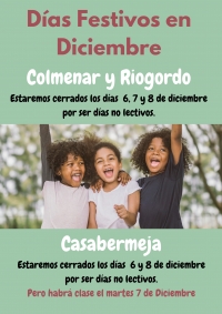 Días festivos en diciembre