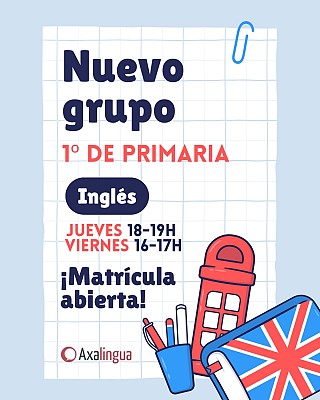 Nuevo grupo de primero de primaria